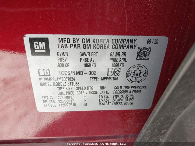 Chevrolet Trailblazer Lt 2021 KL79MPSL1MB067824 Image 9