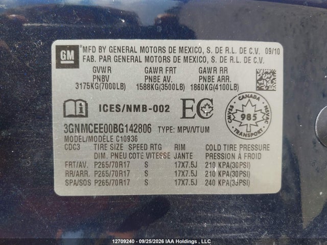 Продаж на аукціоні авто 2011 Chevrolet Avalanche 1500 Ls, vin: 3GNMCEE00BG142806, номер лоту: 12709240