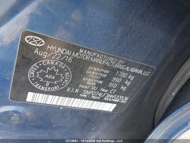 Hyundai Elantra Le 2017 5NPD74LF3HH123536 Image 9