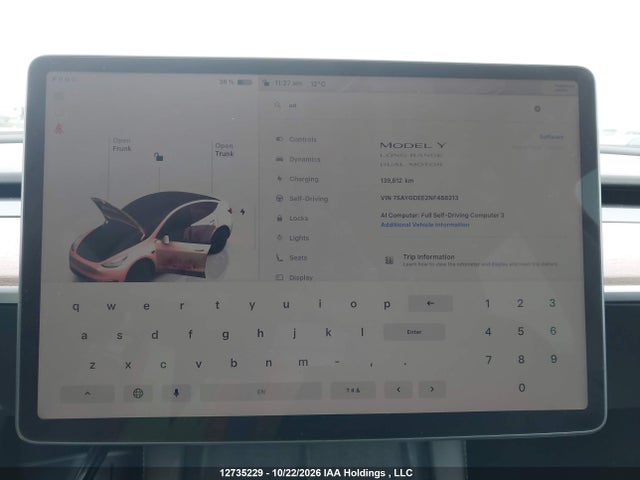Tesla Model Y 2022 7SAYGDEE2NF488213 Image 7