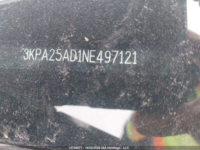 12735571 :رقم المزاد ، 3KPA25AD1NE497121 vin ، 2022 Kia Rio S مزاد بيع