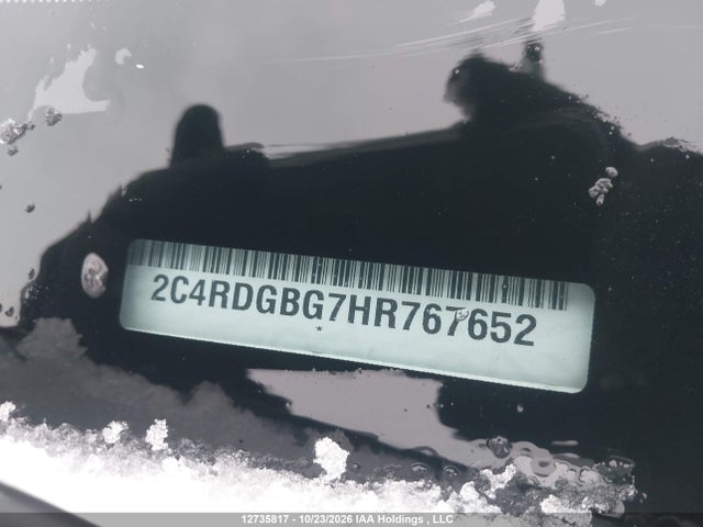 12735817 :رقم المزاد ، 2C4RDGBG7HR767652 vin ، 2017 Dodge Grand Caravan Se مزاد بيع