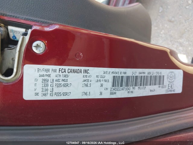 Продаж на аукціоні авто 2017 Dodge Grand Caravan Gt, vin: 2C4RDGEG1HR710343, номер лоту: 12704547