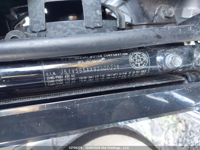 12705379 :رقم المزاد ، JS1VS55AX92100228 vin ، 2009 Suzuki Vl800 مزاد بيع