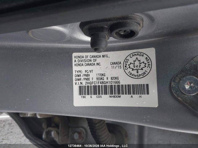 Honda Civic Ex-t 2016 2HGFC1F48GH101666 Image 9