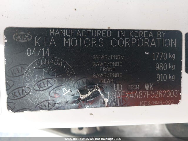 KIA Forte 2.0l Ex 2015 KNAFX4A87F5262303 Image 18