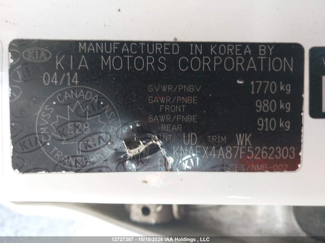 KIA Forte 2.0l Ex 2015 KNAFX4A87F5262303 Image 9