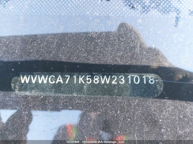 2008 Volkswagen Rabbit 5-door Trendline მანქანა იყიდება აუქციონზე, vin: WVWCA71K58W231018, აუქციონის ნომერი: 12731945
