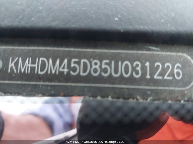 12715120 :رقم المزاد ، KMHDM45D85U031226 vin ، 2005 Hyundai Elantra Gl/ve مزاد بيع