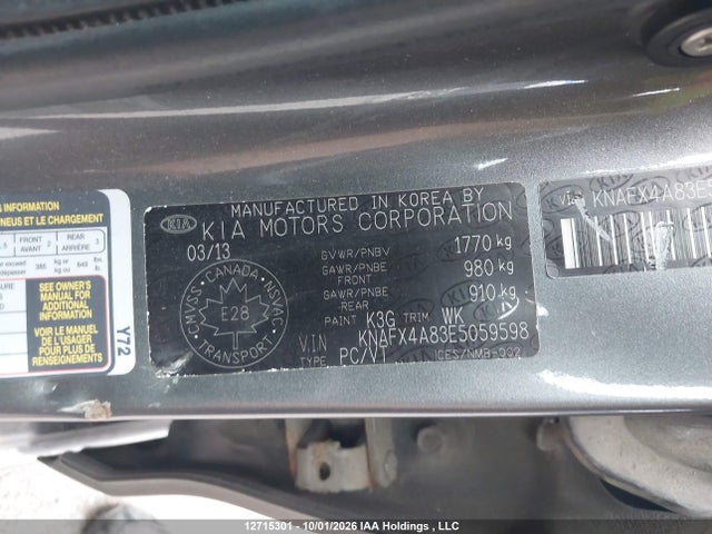 KIA Forte 2.0l Ex/2.0l Sx 2014 KNAFX4A83E5059598 Image 9