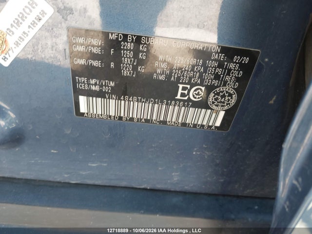 Subaru Outback Outdoor Xt 2020 4S4BTHJD1L3183617 Image 9
