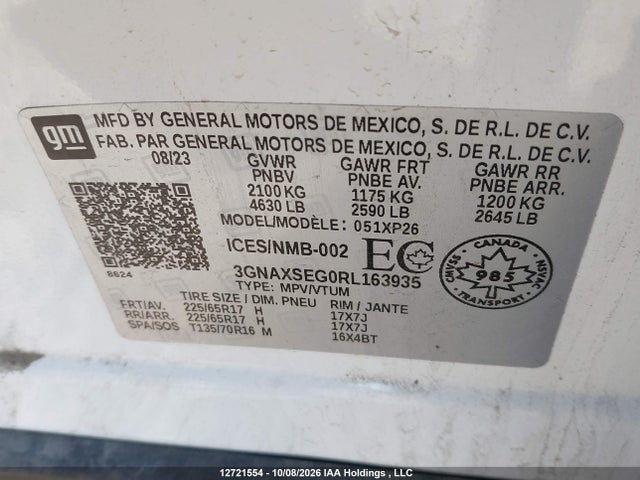 Chevrolet EQUINOX LS 2024 3GNAXSEG0RL163935 Image 9