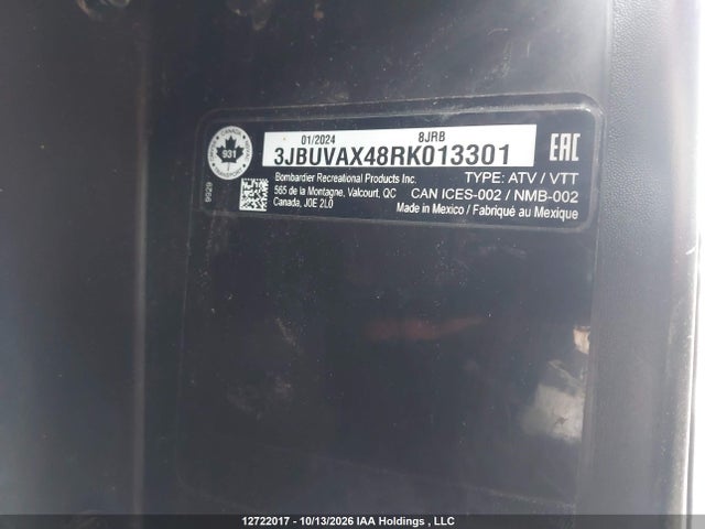 Can-Am Defender Limited Cab Hd10 2024 3JBUVAX48RK013301 Image 9