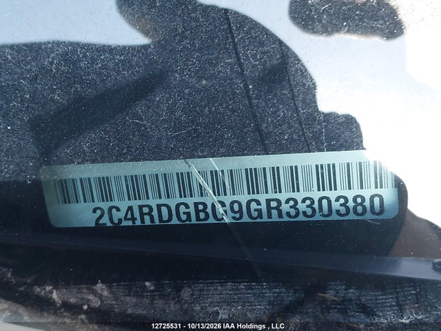 12725531 :رقم المزاد ، 2C4RDGBG9GR330380 vin ، 2016 Dodge Grand Caravan Se/sxt مزاد بيع