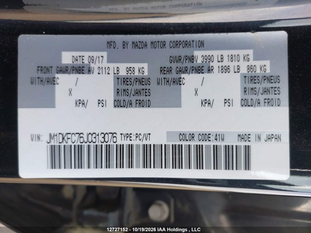 Mazda Cx-3 Gs 2018 JM1DKFC76J0313076 Image 19