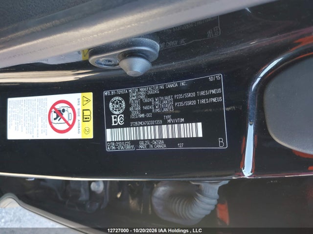 Lexus RX 350 2016 2T2BZMCA7GC001359 Image 9