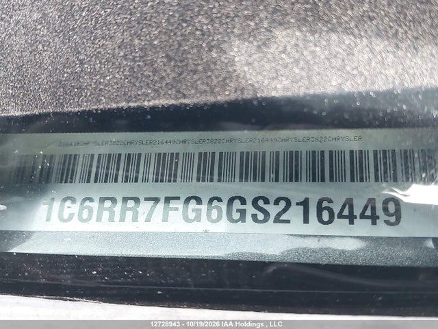 Продажа на аукционе авто 2016 Ram 1500 St, vin: 1C6RR7FG6GS216449, номер лота: 12728943