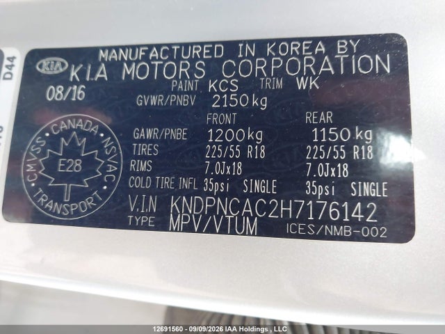 KIA Sportage Ex/ex Premium/ex Tech 2017 KNDPNCAC2H7176142 Image 18
