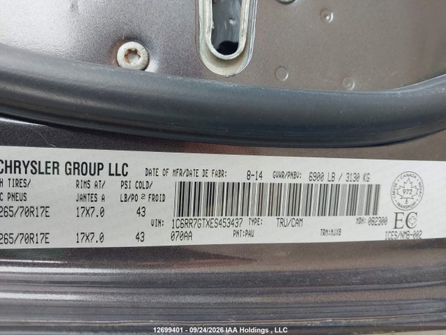 RAM 1500 Slt 2014 1C6RR7GTXES453437 Image 19