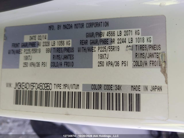 Mazda Cx -5 Gt 4dr Awd 2015 JM3KE4DY6F0450950 Image 19