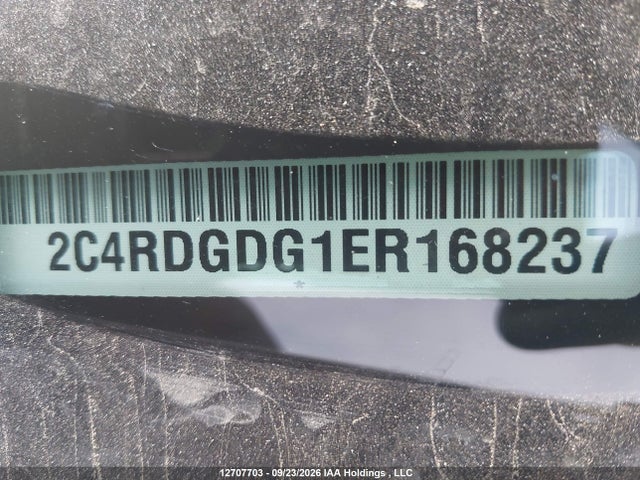 12707703 :رقم المزاد ، 2C4RDGDG1ER168237 vin ، 2014 Dodge Grand Caravan Crew مزاد بيع