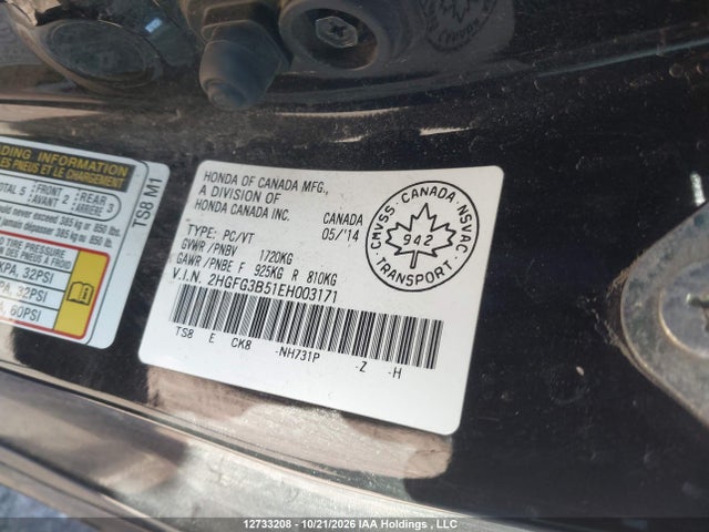 Honda CIVIC EX 2014 2HGFG3B51EH003171 Image 20