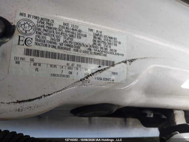Aukcja sprzedaży 2013 Ford C-max Hybrid Sel, vin: 1FADP5BU3DL516115, numer aukcji: 12718352