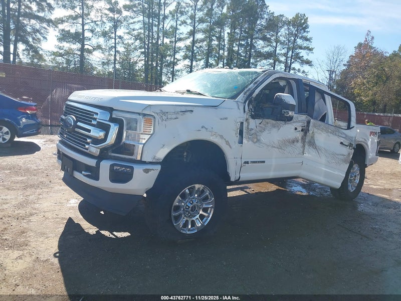 2022 Ford F-250 Limited White vin: 1FT8W2BT4NED86100