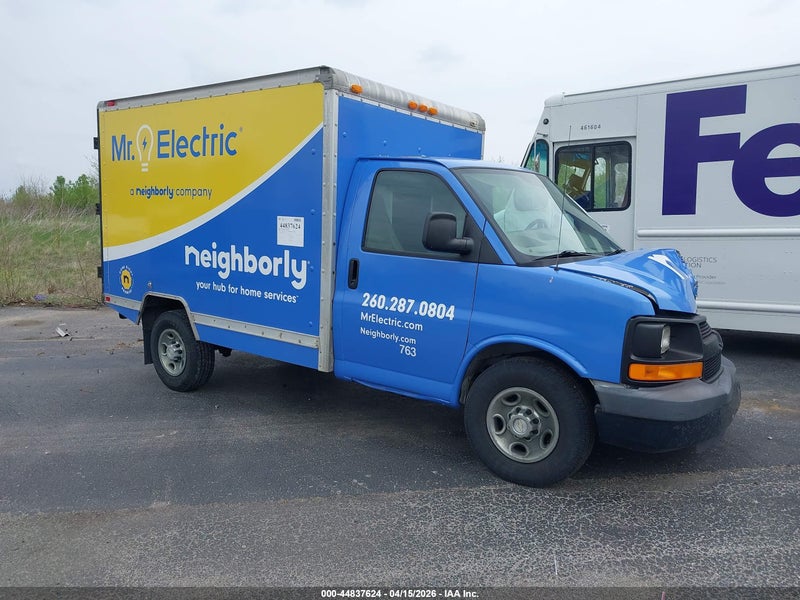 2009 Chevrolet Express Cutaway Work Van Blue vin: 1GBHG31C291165763