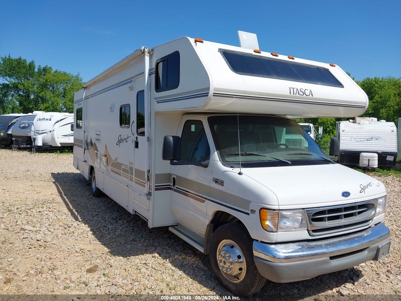 1999 Ford Itasca E450 Super Duty Cutwy  Rv White vin: 1FDXE40S3XHB13392