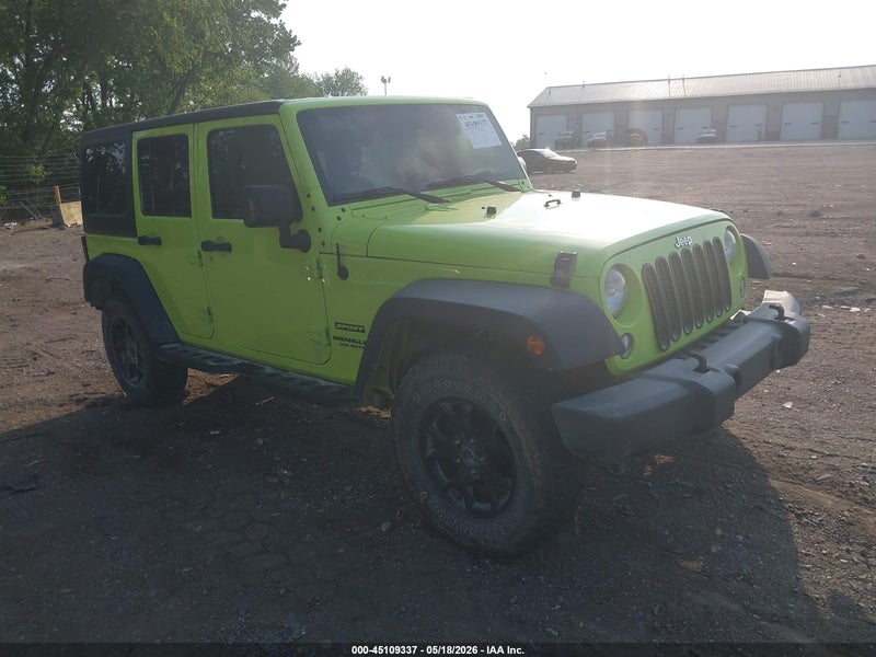 2016 Jeep Wrangler Unlimited Sport Green vin: 1C4BJWDGXGL304042