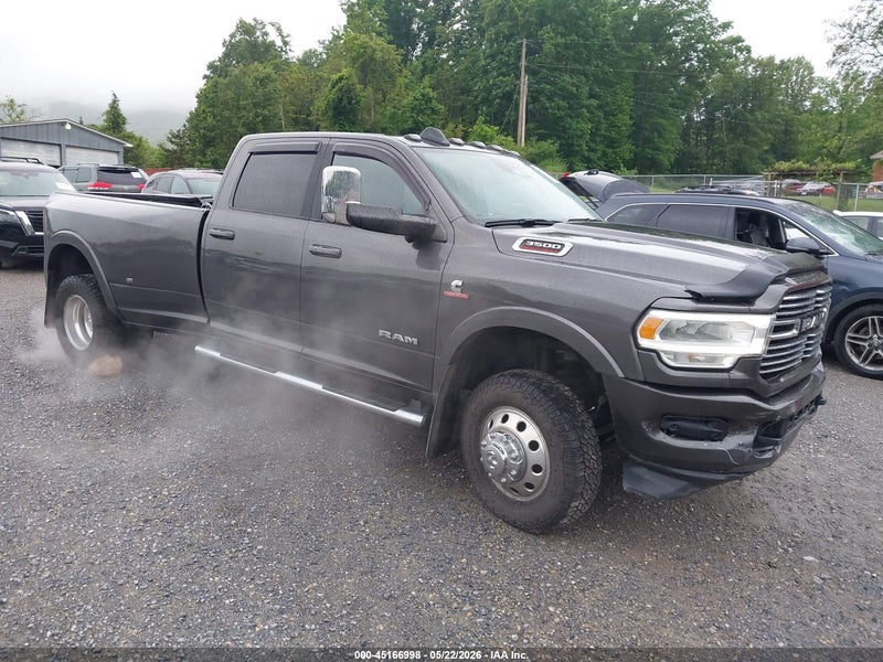2019 Ram 3500 Laramie  4x4 8' Box Gray vin: 3C63RRJL8KG678873