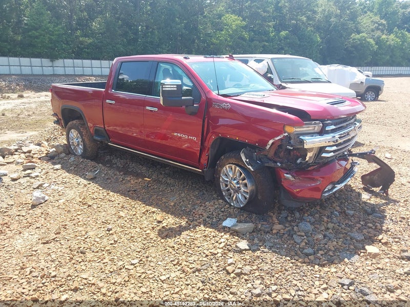 2022 Chevrolet Silverado 2500hd 4wd  Standard Bed High Country Burgundy vin: 1GC4YREY8NF322547
