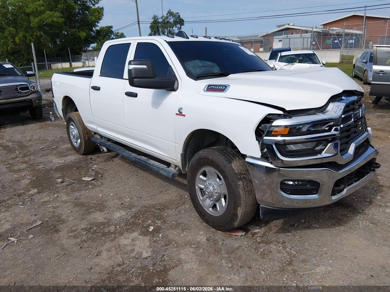 2025 Ram 2500 Tradesman  4x4 6'4 Box White vin: 3C63R5CL2SG502469