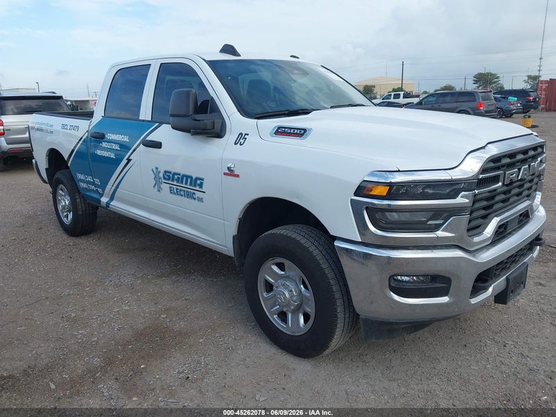 2025 Ram 2500 Tradesman  4x4 6'4 Box White vin: 3C63R5CLXSG560412