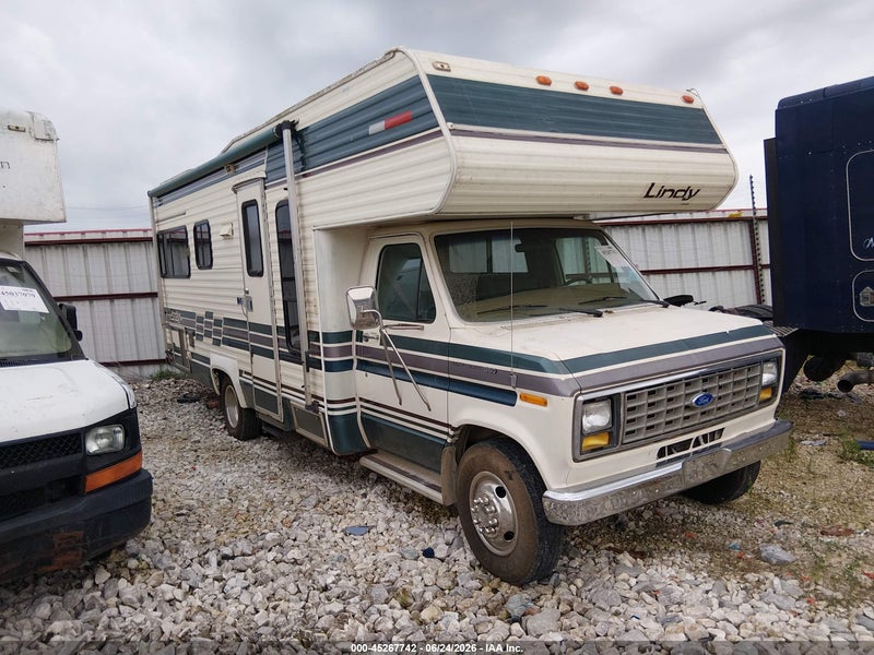 1989 Ford Econoline E350 Cutaway Van Tan vin: 1FDKE30G4KHB85906