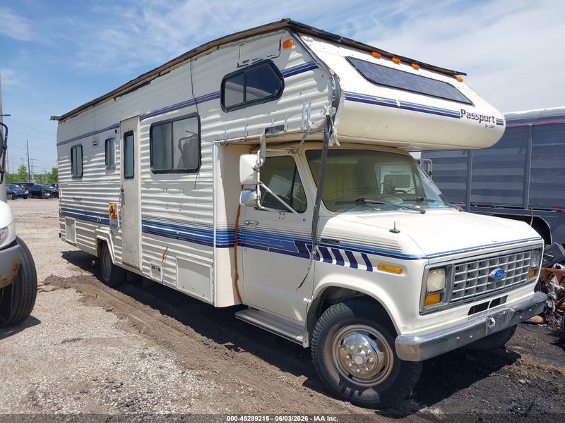 1991 Ford Econoline E350 Cutaway Van White vin: 1FDKE30G5MHB02230