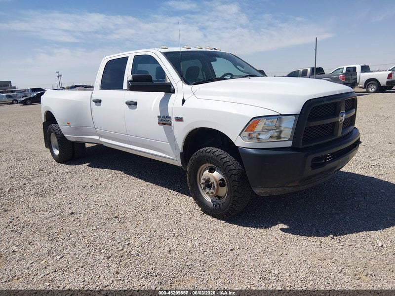 2018 Ram 3500 Tradesman  4x4 8' Box White vin: 3C63RRGJ3JG412584