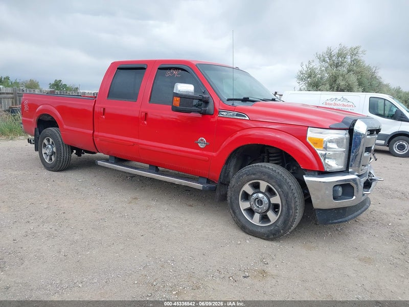 2011 Ford Super Duty F-350 Srw Lariat Red vin: 1FT8W3BT7BEB31359