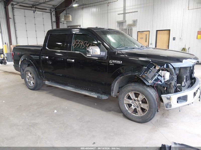 2016 Ford F-150 Lariat Black vin: 1FTEW1EF2GKG00654