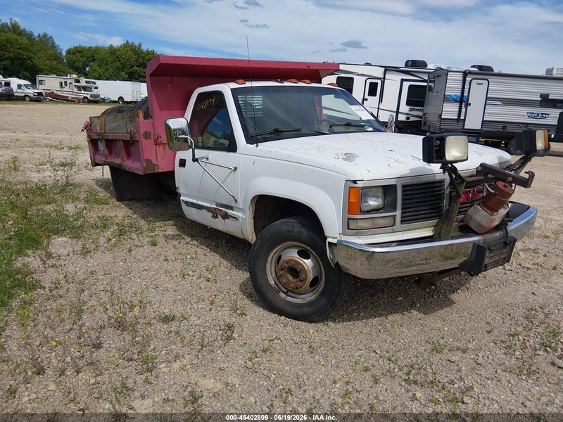 1991 Gmc Sierra K3500 White vin: 1GDJK34K6ME532109