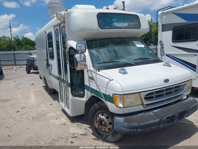 1999 Ford Econoline E350 Super Duty Ctwy V Rv White vin: 1FDWE30L1XHA32499