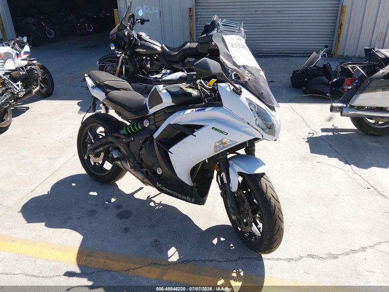 2015 Kawasaki Ex650 E White vin: JKAEXEE11FDA20160