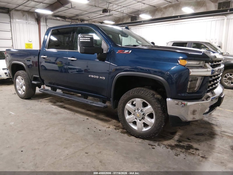 2021 Chevrolet Silverado 2500hd 4wd  Standard Bed Ltz Blue vin: 1GC4YPEY8MF217882