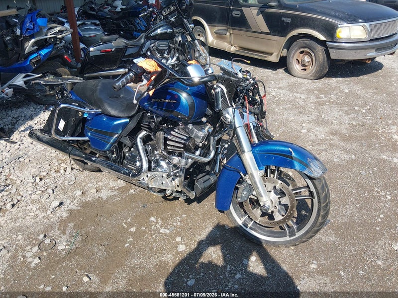 2014 Harley-davidson Flhx Street Glide Синий vin: 1HD1KBM10EB714301