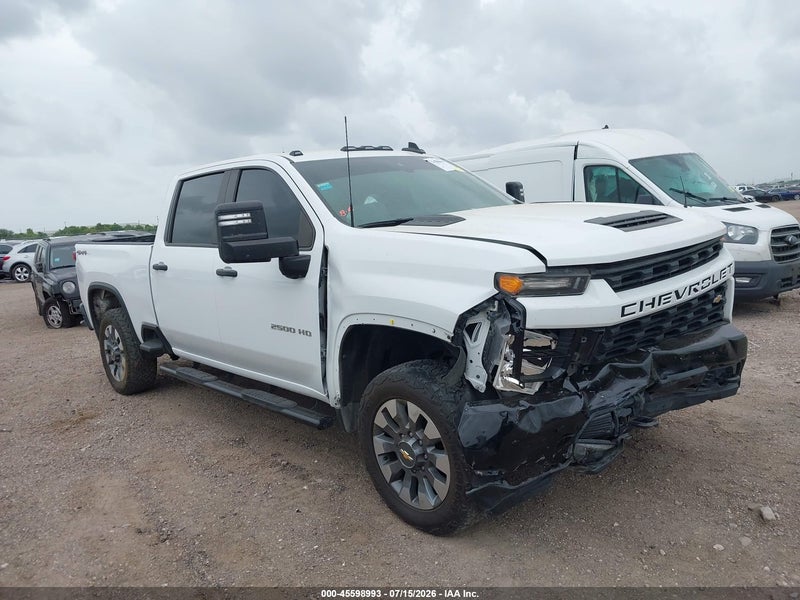 2023 Chevrolet Silverado 2500hd 4wd  Standard Bed Custom White vin: 2GC4YME71P1724219