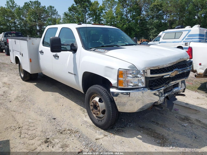 2011 Chevrolet Silverado 3500hd Chassis Work Truck White vin: 1GB4CZCL4BF240224