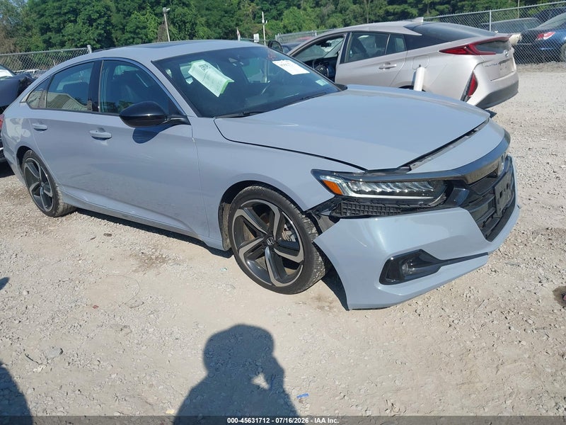 2022 Honda Accord Sport 2.0t Gray vin: 1HGCV2F32NA015744