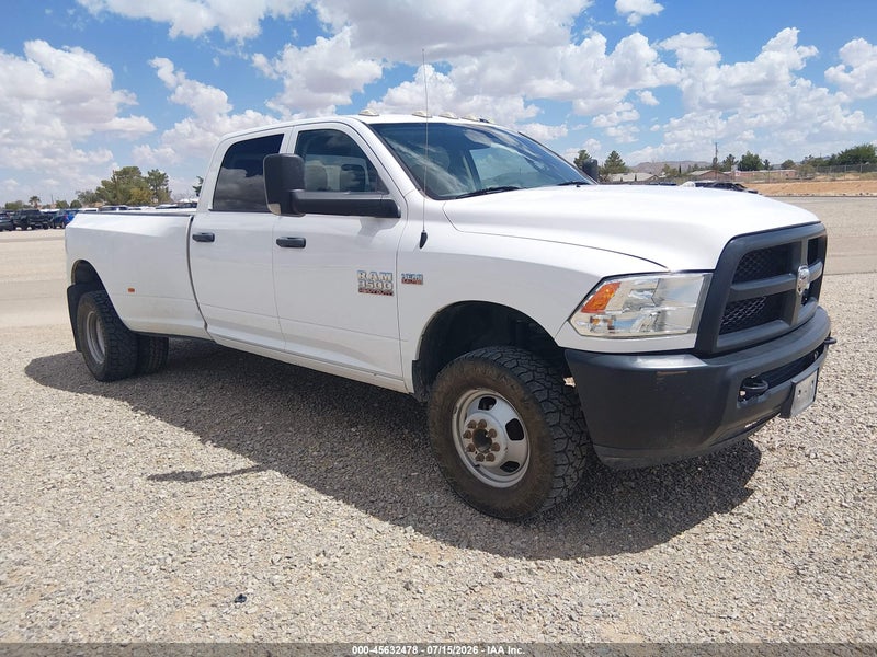 2018 Ram 3500 Tradesman  4x4 8' Box White vin: 3C63RRGJ1JG412583