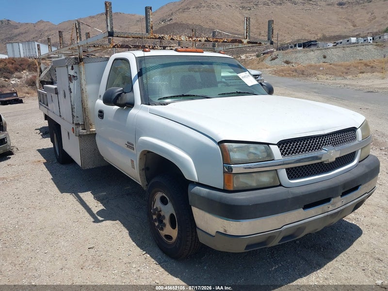 2004 Chevrolet Silverado 3500 Chassis Ls White vin: 1GBJC34214E289136